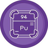 plutonium solide Purper cirkel icoon vector