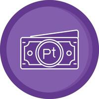 peseta solide Purper cirkel icoon vector