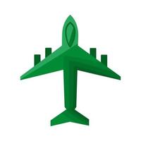 groen vliegtuig silhouet vector