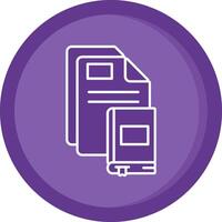 ebook solide Purper cirkel icoon vector