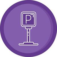 parkeren solide Purper cirkel icoon vector