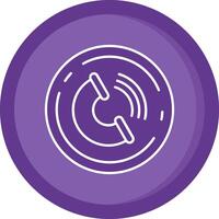 contact solide Purper cirkel icoon vector