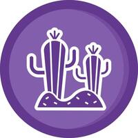 cactus solide Purper cirkel icoon vector