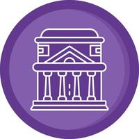 pantheon solide Purper cirkel icoon vector