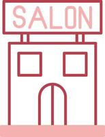 salon solide twee kleur icoon vector