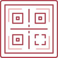 qr solide twee kleur icoon vector