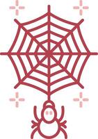 spinnenweb solide twee kleur icoon vector
