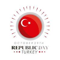 turkije republiek dag sjabloon vector