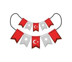 vlaggetjes van turkije vector