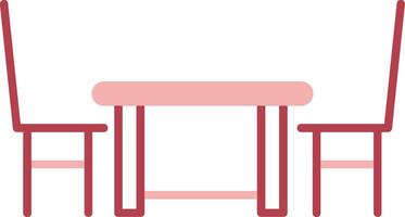 dining tafel solide twee kleur icoon vector