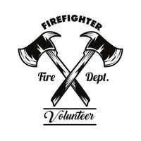 brandweerman vrijwilligers badge vector