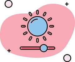 helderheid uitgegleden icoon vector