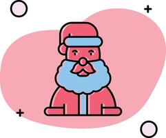 de kerstman claus uitgegleden icoon vector