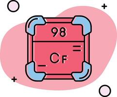 californium uitgegleden icoon vector