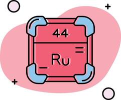 ruthenium uitgegleden icoon vector