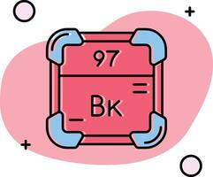 berkelium uitgegleden icoon vector