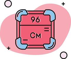 curium uitgegleden icoon vector