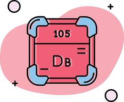 dubnium uitgegleden icoon vector