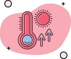 thermometer uitgegleden icoon vector