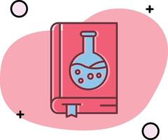 chemie boek uitgegleden icoon vector