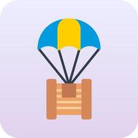 parachute vector pictogram