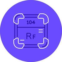 rutherfordium duo afstemmen kleur cirkel icoon vector