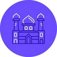 moskee duo afstemmen kleur cirkel icoon vector