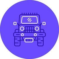 jeep duo afstemmen kleur cirkel icoon vector