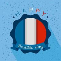 Bastille dag embleem vector