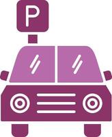 parkeren glyph twee kleur icoon vector