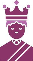 koningin glyph twee kleur icoon vector