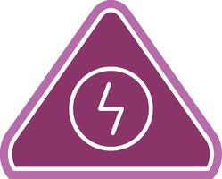 elektrisch Gevaar teken glyph twee kleur icoon vector