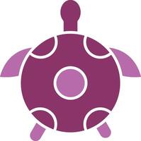 schildpad glyph twee kleur icoon vector