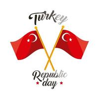 turkije republiek dagkaart vector