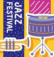 jazz festival kaart vector