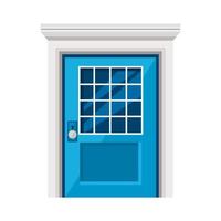 blauwe voordeur vector