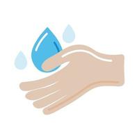 hand tillen waterdruppels vector