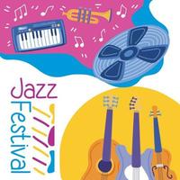 jazz festival poster vector