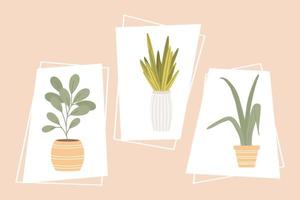 planten in potten vector