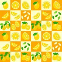 citroen abstract naadloos geometrisch vectorpatroon voor verpakkingsontwerp vector