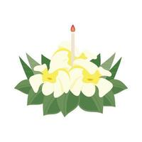 loy krathong vlotdecoratie vector