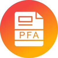 pfa creatief icoon ontwerp vector