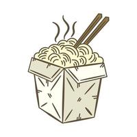 Chinees fastfood-doodle vector