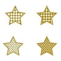 verzameling gouden sterillustraties vector