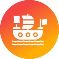 piraten schip creatief icoon ontwerp vector