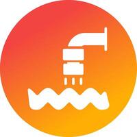 verspilling water creatief icoon ontwerp vector