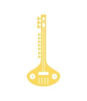 sitar traditioneel Indiaas instrument vector