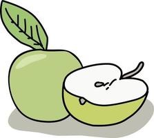 groene appel illustratie vector