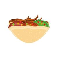 eten Mexicaanse taco vector