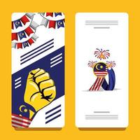 banner van de onafhankelijkheidsdag van Maleisië vector